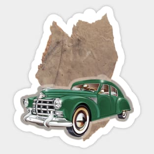 Vintage car design Sticker